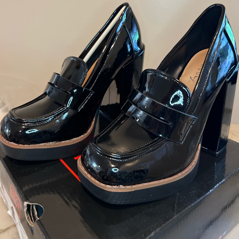 rogue chunky heeled loafer size 8